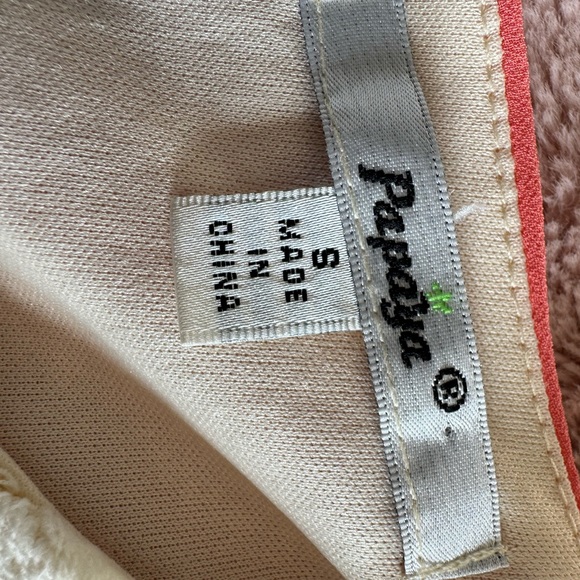 Papaya cream n peach sleeveless dress small - Picture 3 of 6